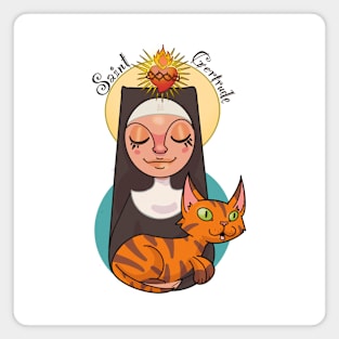 St. Gertrude of Nivelles Patron Saint of Cats Lovers Magnet